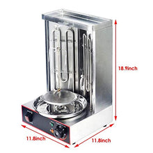 WKNHHL Grill Machine 3000W Electric/Gas, 360° Rotating Vertical Broiler Barbecue Oven - Smokeless Turkey Doner Kebab Machine,Silver-Electric