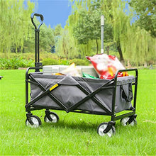 ZEFLMXS Portable Garden Carts Leisure Camping Wagon Beach Cart Folding with Wheels Outdoor Shopping Fishing Trolley