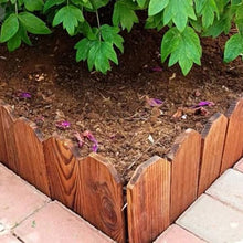 DECORN Garden Wooden Fence Wood Garden Edging Border Outdoor Landscape Border Edging for Gardens Lawns Balconies Courtyards Planting Fences, 35 ft(L),A-23.6" H