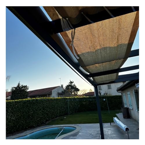 XBTGS Sun Protection Canopy for Outdoor Pergola - 0.8 x 9 m Waterproof Fabric with Eyelets Ideal for Garden Patio Shade Solutions,Beige-0.9x10m(35.4,Beige-0.9x10m(35.4