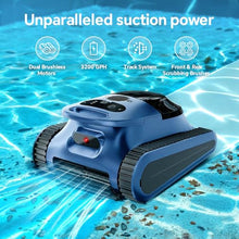 (2026 New) Robotic Pool Cleaner - Pool Vacuum 180W Brushless Motor, 45,000Pa Suction, Wall Climbing, AI-Powered Path Sonar Navigation, 3 Modes Robot for Inground & Above-Ground Pools Up to 2150 Sq. Ft