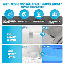 OZIS White PVC Inflatable Bounce House Castle 13x12x10FT with Blower
