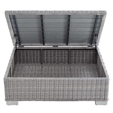 Modway EEI-3982-LGR Conway Outdoor Patio Wicker Rattan Coffee Table, Light Gray, 15" x 45" x 31"