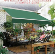 WZUOPG Manual Retractable Awning Door Window Awning Shelter Outdoor Canopy Home Deck Canopy with Manual Crank Handle（Frame included ）, 26.2x9.8ft