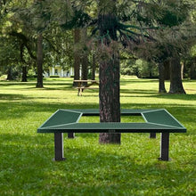 Global Industrial 6" Square Outdoor Tree Bench Expanded Metal Green
