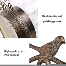 Outdoor Wall Clock 12 Inch Retro Double-Sided Station Clock,for Indoor Outdoor Garden Hanging and Antique Decoration