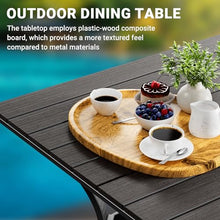 LEVELEVE Outdoor Patio Dining Set with Swivel Chairs and Square Table, All-Weather Metal Bistro Furniture for Lawn, Garden, Deck, Backyard and Porch
