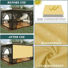 11x37 FT Dark Gray Waterproof Sun Shade Sail Heavy Duty-260 GSM UV Block Fabric-98% UV Block Rectangle Pergola Sunshade Cover for Garden, Backyard, Patios-with Grommets Sun Shades Outdoor Patio