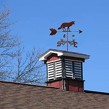 Weather Vanes Wild Fox Silhouette Weathervane Stainless Steel with Anti-Rust Coating Wind Direction Indicator Weathercock for Outdoor Animal Decor Craft