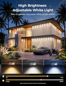 CDN Permanent Outdoor Lights for House,150ft with 72 RGBCW Dual-Color Heads