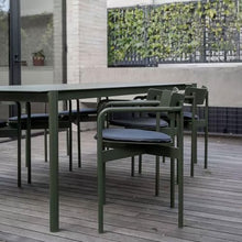 JOSOGO Patio Metal Arm Chair Desk, Patio Furniture Outdoor Chairs and Table for Outside, Garden,Patio & Garden(E)