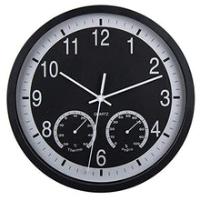 EHVYBDX Wall Clock, Outdoor Wall Clock,12 Inches Oversized Retro Wall Clock with Temperature and Humidity Garden Ornaments for Garden/Patio/Yard/Home