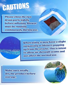 24FT Commercial Water Slide for Adult, (Double Slide) (100% Heavy Duty PVC), Giant Pool Inflatable Water Slide 1100W Blower, 24x11x12ft, Hold 600lbs, Fast Drainage, Backyard Outdoor Party