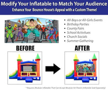 Pogo Bounce House Inflatable Castle Combo with Slide and Water Pool Rainbow