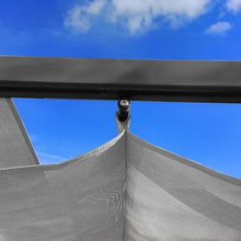 Paragon Outdoor 11’ x 16’ Florence Aluminum Pergola with Retractable Canopy Silver