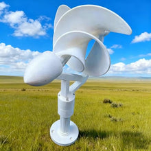 50W Vertical Spiral Wind Turbine Generator, 12V Brushless Permanent Magnet