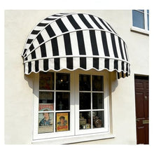 Foldable Canvas Dome Awning, Arc Window/Canopies Awning with Galvanized Foldable Frame, Anti-UV Water Proof Windproof, for Outside Garden Porch, Easy to Install(Black,140x45x45cm)