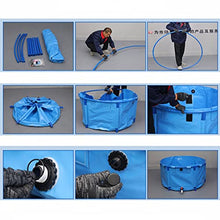 Frame Swimming Pool, Large Outdoor Folding Mobile Anti seepage Water Storage Tank, Black Aquarium Pool Pond With Drain Valve, PVC Round Canvas For Breeding Ponds Fish Tank Koi Goldfish(1.2X1M 1130L)