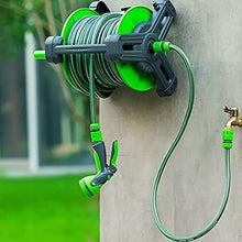 Gardening Hose Reel Cart, Outdoor Portable or Wall Mounted Hose Reel with Swivel Handle(30m)