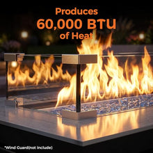 42 inch Propane Fire Pit Patio Outdoor Fire Pit Table Large Rectangular