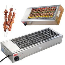 MZGYYD Commercial Countertop Stainless Steel Electric Oven, 3000W Smokeless Grill with Adjustable Temperature Control for Indoor Kebab Making (C)