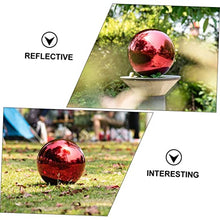 LUOESVTEN Garden Gazing Ball,Ornament Hollow Ball Mirror Finish Garden Ball,Gazing Balls, Garden Reflective Ball Stainless Steel Metal Grape Ball(Red,300mm)