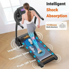 THERUN Incline Treadmill 300 lbs Weight Capacity Folding Treadmill 0-15% Auto Incline Orange-Black