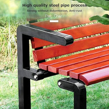 ERoomQ Outdoor GThe Bench,Outdoor GThe Patio Bench for Your Leisure Time,Weatherproof GThe Benches Made of Cast Iron and Solid Wood, 2-4 Seat Bench with Backrest (1.2M)