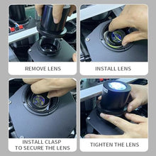 Free Design 37mm/1.46inch GOBO Card + 150W LED HD Zoom Control Rotation Advertising Logo Projetor Lights IP66 Waterproof Outdoor Coffee Shop Tags AD Lighting