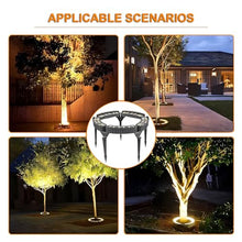 ETRYOX Outdoor Led Garden Lights, Courtyards Ring Tree Light, Aluminum Landscape Spotlights for Trees, Easy to Use(Warm White Light,Pack of 7)