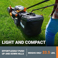 WORX Cordless Lawn Mower, 40V 17" 2-in-1 Grass Mower for 1/8 Acre, WG743