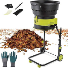 TYBJLXF Electric Garden Shredder Wood Chipper with Reversible Steel Blades,2500W Power,Cuts Up to 54mm,Includes Collection Bag (Powercord×50m)