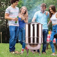 NEWCES Safety Certification Luxury Barbecues BBQ Grills Stainless Steel Charcoal Barbecues Grills w/Barbecues Grid Portable Outdoor Smoker BBQ for Picnic Garden Terrace Camping Travel