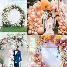 Heavy Duty Metal Wedding Arch Moon Gate Gold/Black/White Circle Garden Arbor Archway for Bridal Party Decoration Gardens Decorations(White,HxW/2.8x3.2m/9.2x10.5ft)