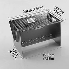 Outdoor Indoor Barbecue Charcoal Grill Portable BBQ Grill Folding Stainless Steel Grill Fire Pit Cooking Tool for Outdoor Barbecue Oven Picnic Camping Stove