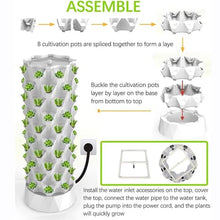 RESKIU Garden Hydroponic Growing System Vertical Tower - Vegetable Plant Tower Gift for Gardening Lover - Automate Aeroponics Mini Indoor Outdoor Home Grow Herb,10Layers