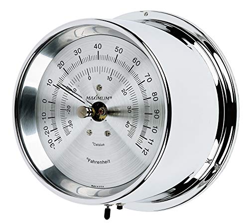 Maximum Mini-Max Remote Reading Thermometer - Chrome Case, Silver Dial