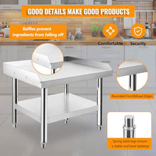 GOCAPTAIN Equipment Grill Stand Table 60"x30"x24" | Stainless Steel 1000 lbs Top Shelf, 220 lbs Bottom Shelf | Adjustable Legs with 2" Edge Baffle | for Commercial Kitchens, Hotels, and Homes