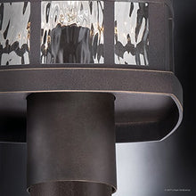 Urban Ambiance Luxury Craftsman Outdoor Post Light, Medium Size: 16.5" H x 9.5" W, with Tudor Style Elements, Highly-Detailed Design, Oil Rubbed Parisian Bronze Finish and Water Glass, UQL1247