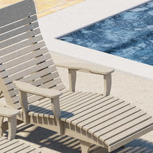 Wildridge Signature Chaise Lounge, Weathered Wood - Outdoor Weather Resistant Recycled Plastic Furniture for Patio