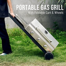 ONLYFIRE GRILLS Portable Propane Gas Grill with Foldable cart, BBQ Grill