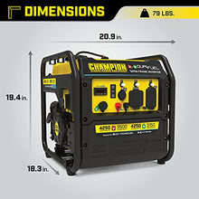 Champion 4250-Watt Dual Fuel Portable Open Frame Inverter Generator, CARB