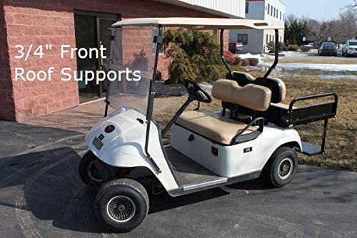 DOORWORKS GOLF CART ENCLOSURES Jet Black Sunbrella Golf Cart Cover - Hinged Door Enclosure EZGO TXT 94-13