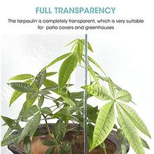 Transparent Tarpaulin Plant Flower Cover Waterproof PVC Plastic Tarp with Eyelets, Plant Sheet Covers Rainproof, 0. 35mm Thick, 400g/m² (Color : 0.35mm, Size : 2x4m/6.56x13.12ft)