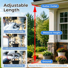 WAHHWF Spiral Design Rain Chain, Gutter Downspout 8.1' L