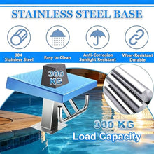 PioMue Diving Platform, 15 Degree Incline Starting Block, Inground Pool Diving Boards with Anti-Slip Rubber Surface for Professional Swimming Pool Competition and Training
