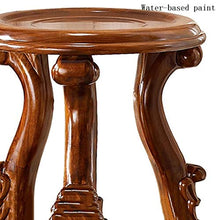 Stands Solid Wood Flower Vintage Hand-Carved Shelf Luxury Living Room Floor-Standing Flower Combination Ebony Wood Low Middle and high Abstract Style (Low)