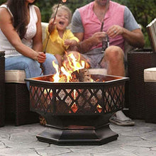 Garden Fire Pit Grill Bowl Grill Barbecue Rack 22" Black Fire Pit Square Steel Table Patio Garden Heater Outdoor BBQ Camping with Cover BBQ Cooking for Camping Backyard