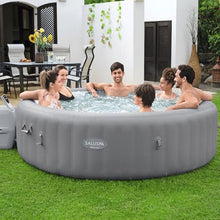 Bestway SaluSpa Grenada AirJet Inflatable Hot Tub with Set of 4 Underwater Non-Slip Pool and Spa Seat and 2 Pack Padded Headrest Pillows, Gray