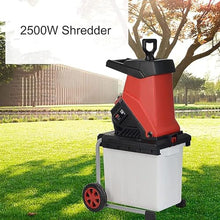 IMOSEI Garden Branch Shredder, 2500W Powerful Electric Wood Chipper Mulcher with Transport Wheel Move Easily，Max.40mm Cutting Capacity, 50L Collection Box, for Lawn and Garden